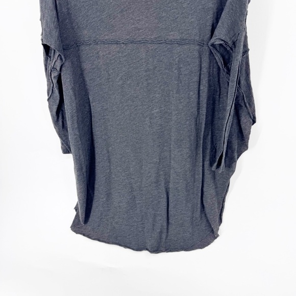 ✅ We The Free Tell Tale Longline Blouse Dark Gray Oversized Tunic Top SIZE SMALL - Picture 4 of 8